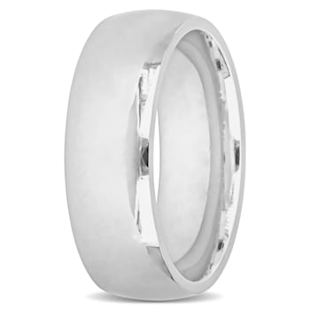 Men's 7.5mm Comfort Fit Wedding Band in 14K White Gold