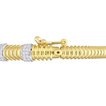 14K Two-tone Gold 3/4 CT TW Diamond Bangle