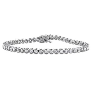2 CT TW Lab-Grown Diamond Tennis Bracelet in 14K White Gold