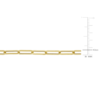 4.3mm Polished Paperclip Chain Necklace in 14k Yellow Gold, 18 in