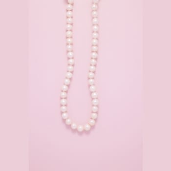 8 - 9 MM Cultured Freshwater Pearl Strand with Sterling Silver Ball Clasp