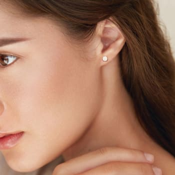 1 CT TW Lab-Grown Diamond Martini Style Stud Earrings in Platinum (IGI Certified)