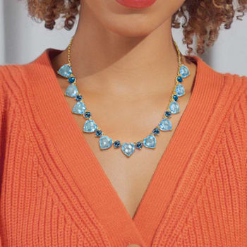 Sterling Silver London Blue And Light Sky Blue Topaz Teardrop Pendant