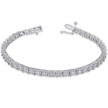 1/4 CT TW Diamond Tennis Bracelet in Sterling Silver