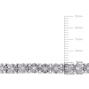 1/2 CT TW Diamond Tennis Bracelet in Sterling Silver