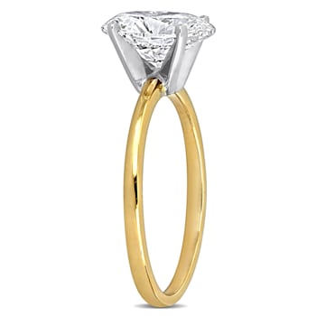 2 CT TW Lab-Grown Diamond Solitaire Ring in 14K Yellow Gold