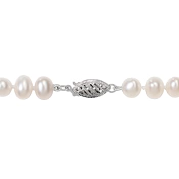 6.5 - 7 MM Freshwater Cultured Pearl 18" Strand with Sterling
Silver Clasp