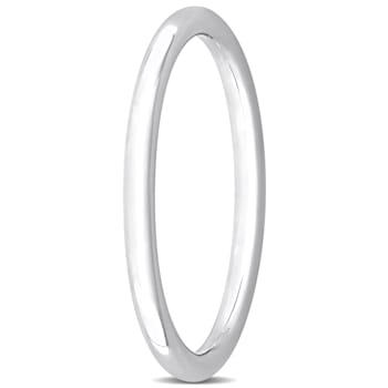 Ladies Wedding band in 10K White Gold