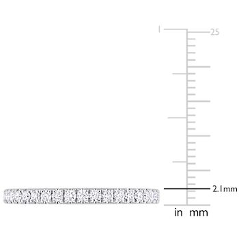 1/3 CT TW Lab-Grown Diamond Anniversary Ring in 14K White Gold