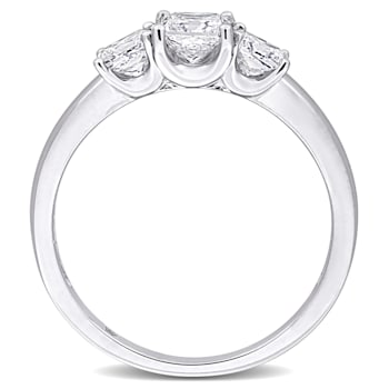 1 CT TW Lab-Grown Diamond 3-Stone Ring in 14K White Gold