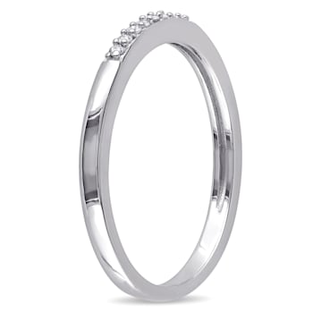 0.06 CT TW Diamond Wedding Band in Sterling Silver