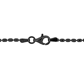1 CT DEW Created Moissanite Pendant with Diamond Cut Chain in Sterling
Silver with Black Rhodium