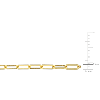 Paperclip Chain Necklace in 18k Yellow Gold Over Sterling Silver