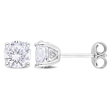 2 CT TGW Created White Sapphire Stud Earrings in Sterling Silver