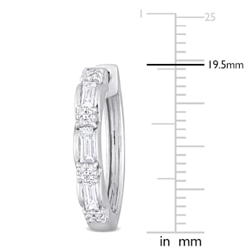 1 CT TW Diamond Vintage Hoop Earrings in Platinum