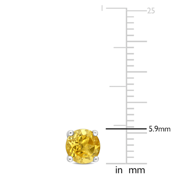 1 1/2 CT TGW Citrine Stud Earrings in Sterling Silver