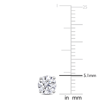 1 CT TW Lab-Grown Diamond Martini Style Stud Earrings in Platinum (IGI Certified)