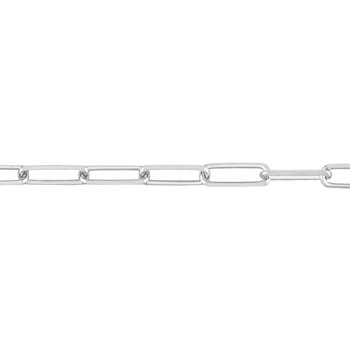 5MM Polished Paperclip Chain Bracelet in Sterling Silver
