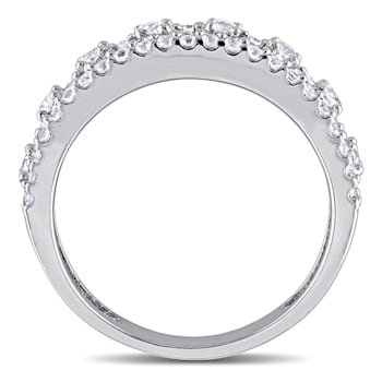 1 1/3 CT TGW Created White Sapphire Anniversary Band in Sterling Silver