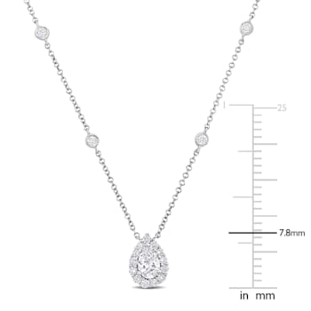 1 1/2 CT TW Diamond Necklace in Platinum