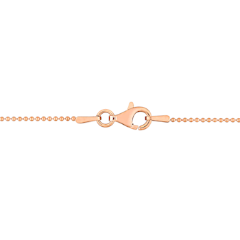 1MM Ball Chain Necklace in Rose Plated Sterling Silver