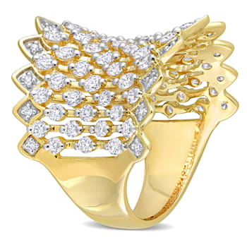 2 1/3 CT TGW Lab Grown Diamond Wide Band Ring in 14K Yellow Gold