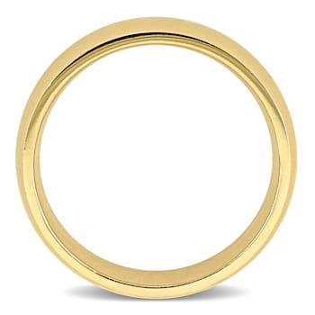 Men's 7.5mm Polished Finish Comfort Fit Wedding Band in 14K Yellow Gold