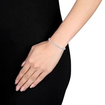 9 1/2 CT DEW Created Moissanite Tennis Bracelet in Sterling Silver
