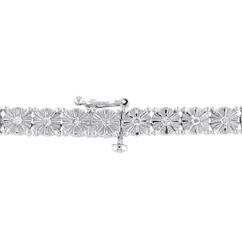 1/2 CT TW Diamond Tennis Bracelet in Sterling Silver