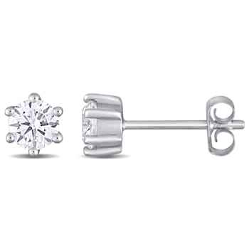 5/8 CT TGW Lab Grown Diamond Stud Earrings in 14K White Gold
