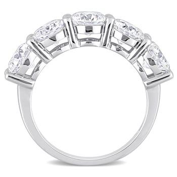4 CT DEW Created Moissanite Anniversary Style Ring in 10K White Gold