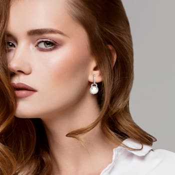3 1/10 CT TGW Opal and White Topaz Hinged Hoop Charm Earrings in
Sterling Silver