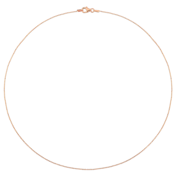 1MM Ball Chain Necklace in Rose Plated Sterling Silver
