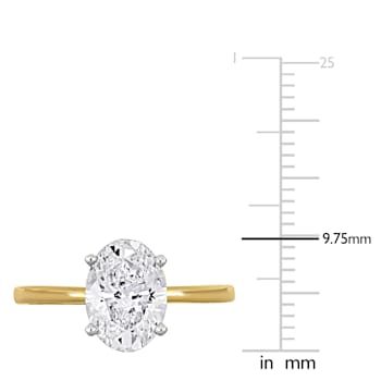 2 CT TW Lab-Grown Diamond Solitaire Ring in 14K Yellow Gold