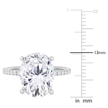 4-7/8 CT DEW Created Moissanite Engagement Ring in 10K White Gold