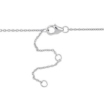 1 1/2 CT TGW London Blue Topaz and White Topaz V-Shape Necklace in
Sterling Silver