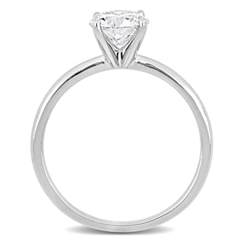 1 CT TW Lab-Grown Diamond Solitaire Ring in 14K White Gold