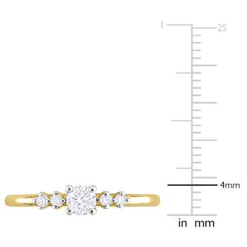 1/3 CT TW Diamond Ring in 14K Yellow Gold