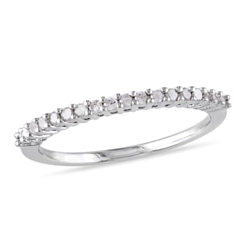 1/5 CT TW Diamond Anniversary Band in Sterling Silver
