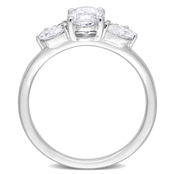 1 1/2 CT TGW Lab Grown Diamond Engagement Ring in 14K White Gold