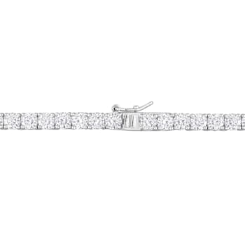 26 1/2 CT DEW Created Moissanite Tennis Necklace in Sterling Silver