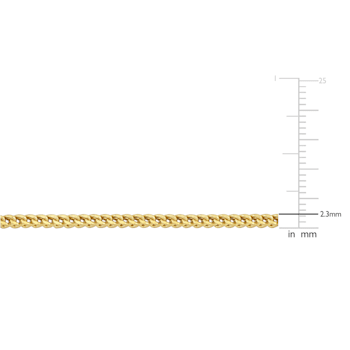 2.3mm Franco Link Necklace in 10k Yellow Gold, 16 in