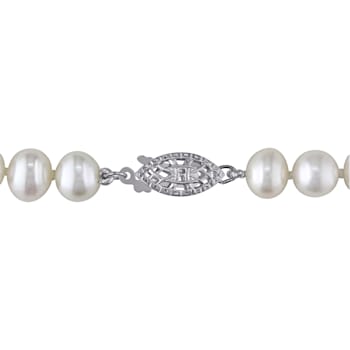 6.5 - 7 MM Freshwater Cultured Pearl 18" Strand with Sterling
Silver Clasp