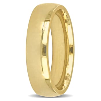 Men's 5.5mm Polished Finish Comfort Fit Wedding Band in 14K Yellow Gold