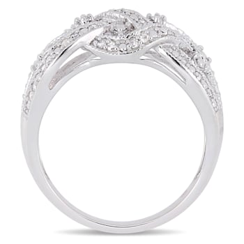 1/4 CT TW Diamond Entwined Ring in Sterling Silver