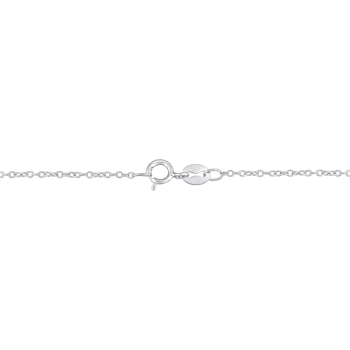 1 1/3 CT TGW  Created Blue and White Sapphire Necklace in Sterling
Silver with Black Rhodium Plated