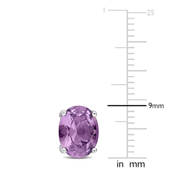 5 CT TGW Oval Simulated Alexandrite Stud Earrings in Sterling Silver