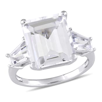 8 7/8 CTW White Topaz 3-Stone Ring in Sterling Silver