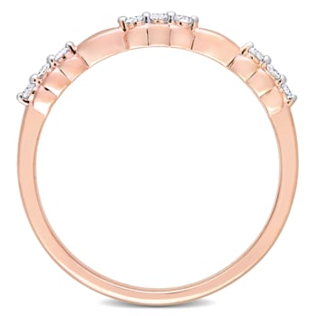 1/10ctw Diamond Promise Ring in 18K Rose Gold Over Sterling Silver