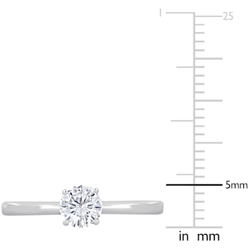 1/2 CT TW Lab-Grown Diamond Solitaire Ring in 14K White Gold